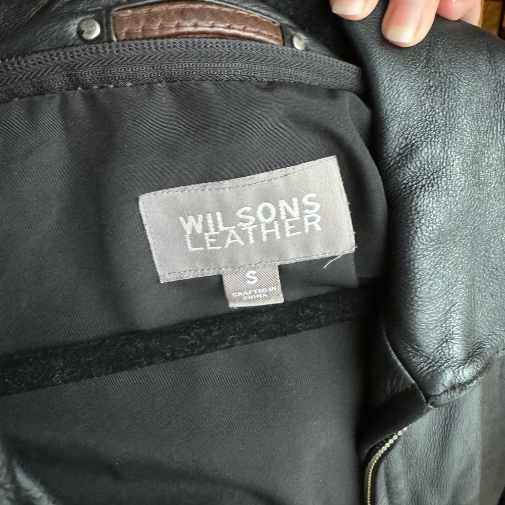 Black Leather Jacket, Men’s Small
